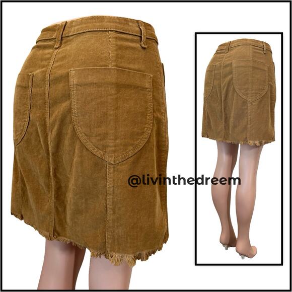 Show Me Your Mumu Sedona Mini Skirt Stretch Corduroy Hazelnut size M  $128 - Picture 13 of 17